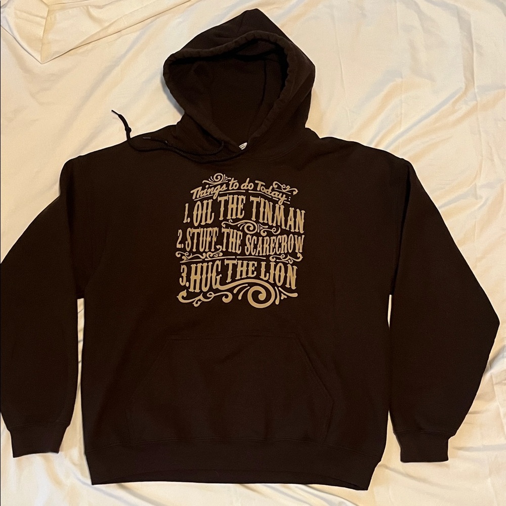 Gildan Dark Brown Graphic Hoodie